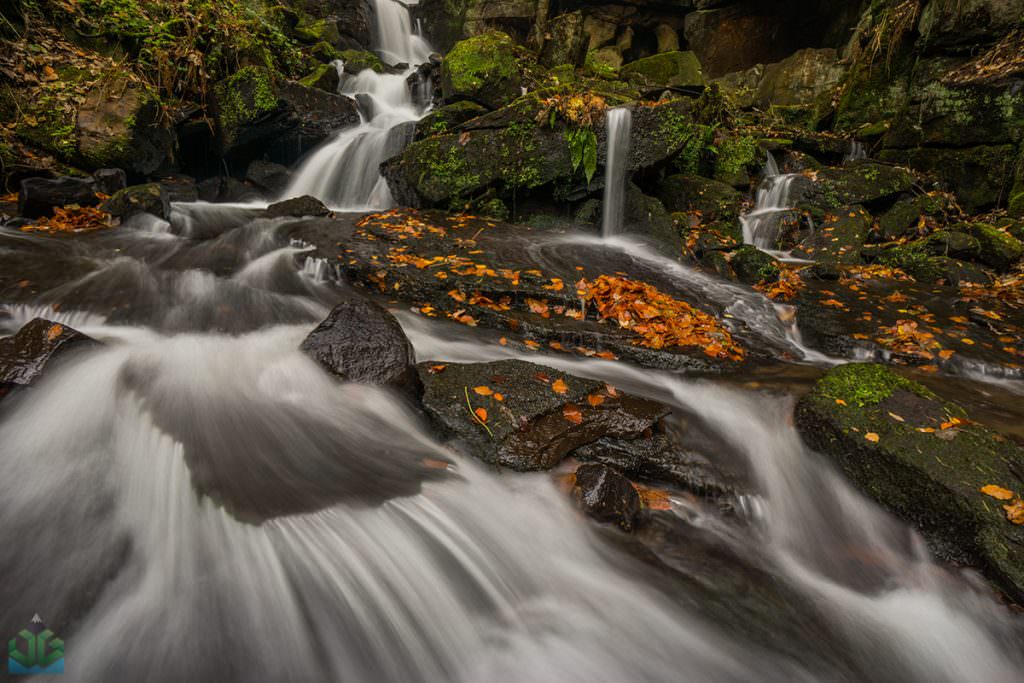 Lumsdale Autumn Waterfall - Autumn in the Peak District