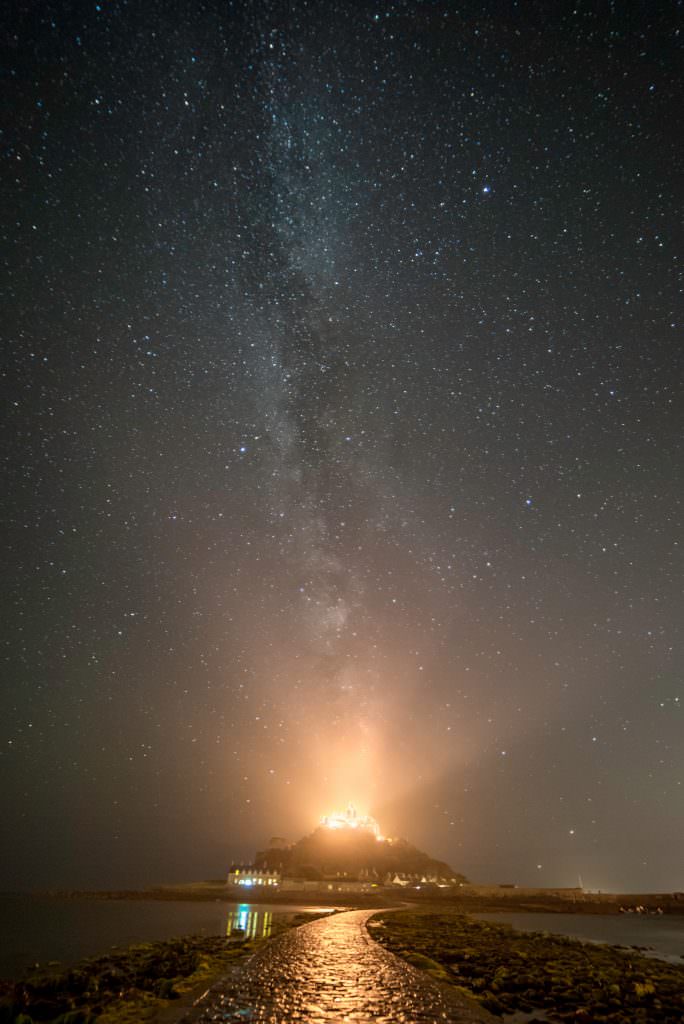 St Michaels Mount Milky Way - Cornwall Photography