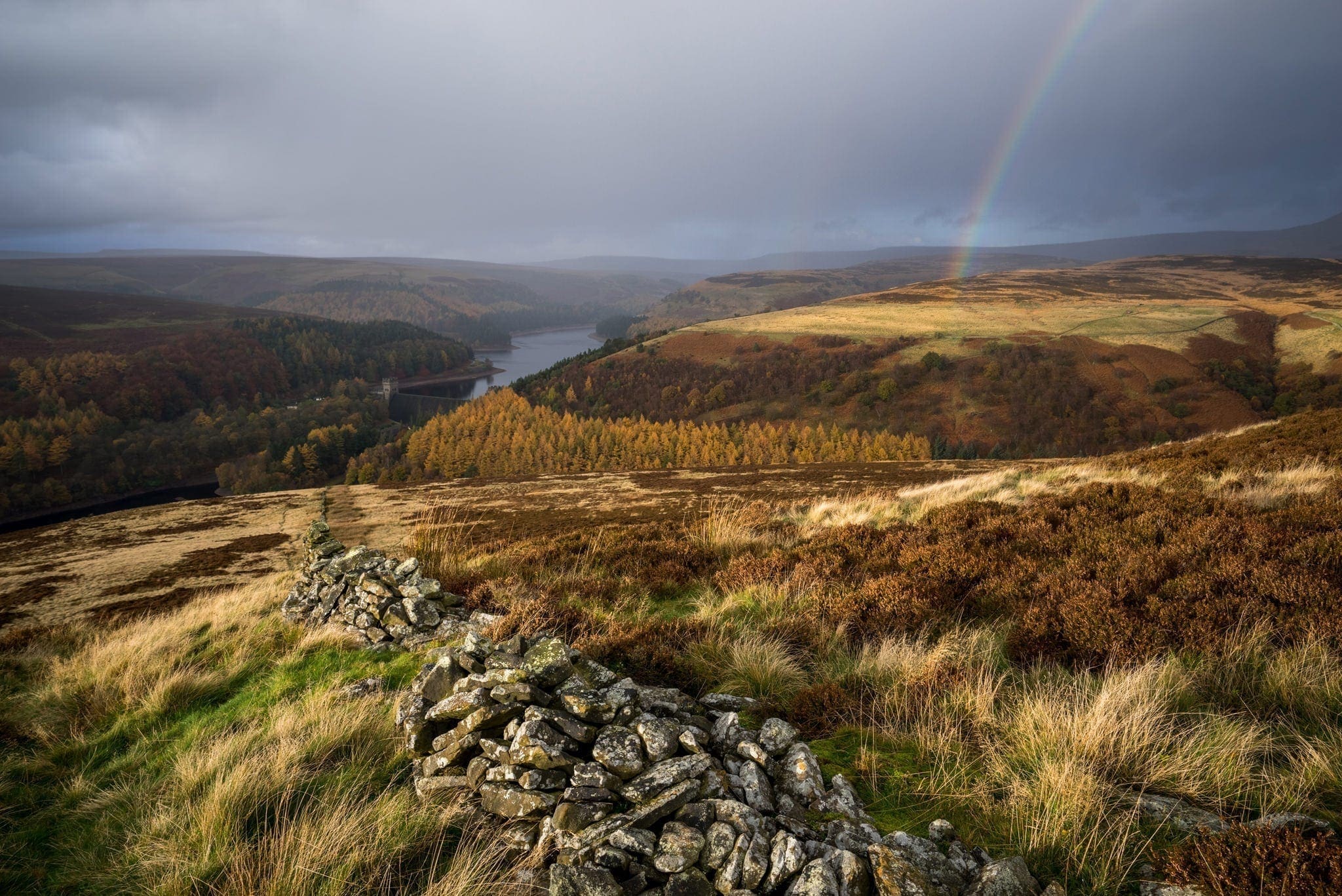 Abbey Bank Rainbow - Peak District Photography