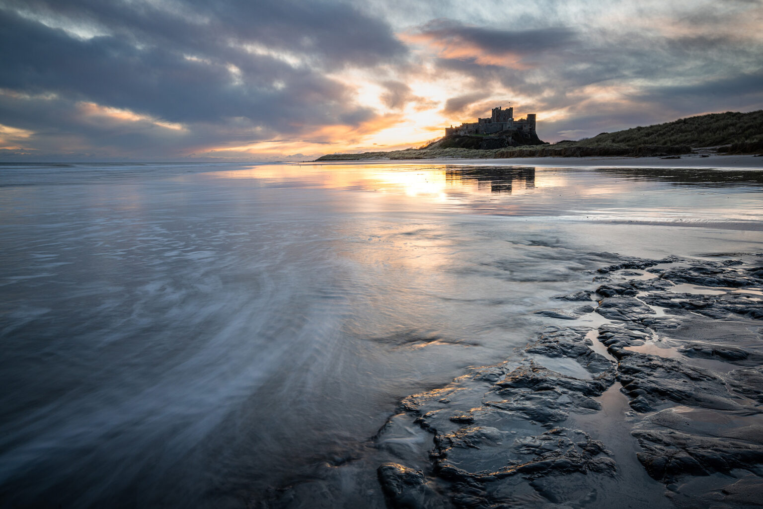 Bamburgh Castle Sunrise – Northumberland Photography