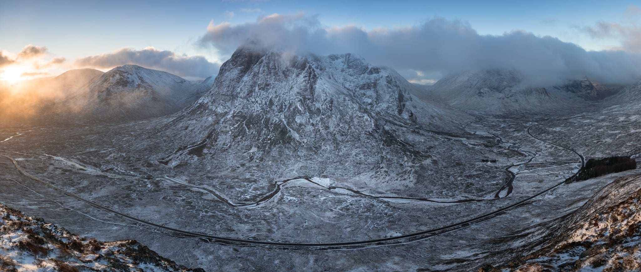 Beinn a' Chrulaiste Sunrise Panoramic - Scotland Landscape Photog