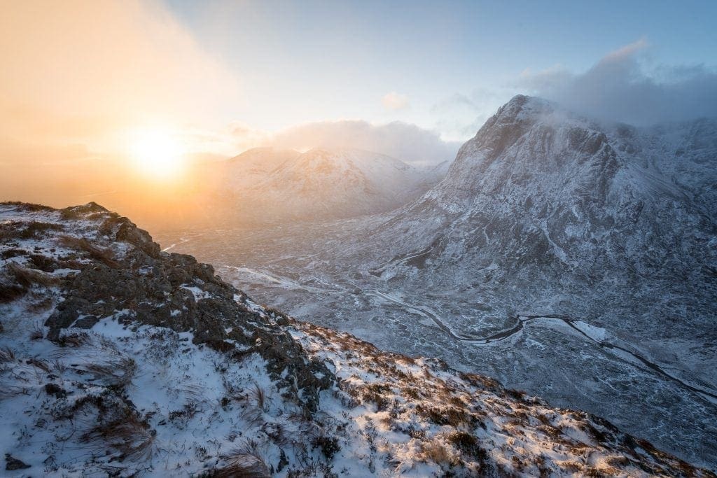 Beinn a' Chrulaiste Winter Sunrise - Scotland Landscape Photograp