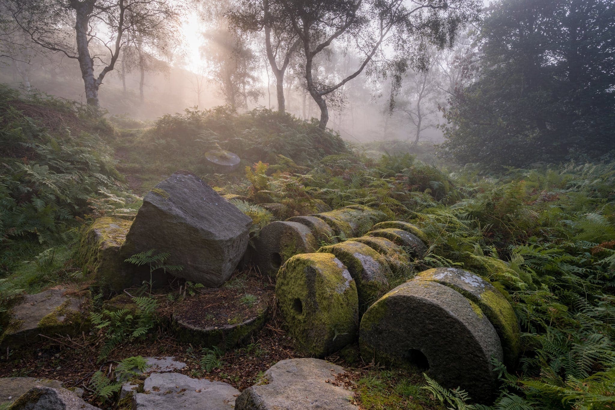 Bolehill Millstones in the Mist - Peak District Photography Workshop