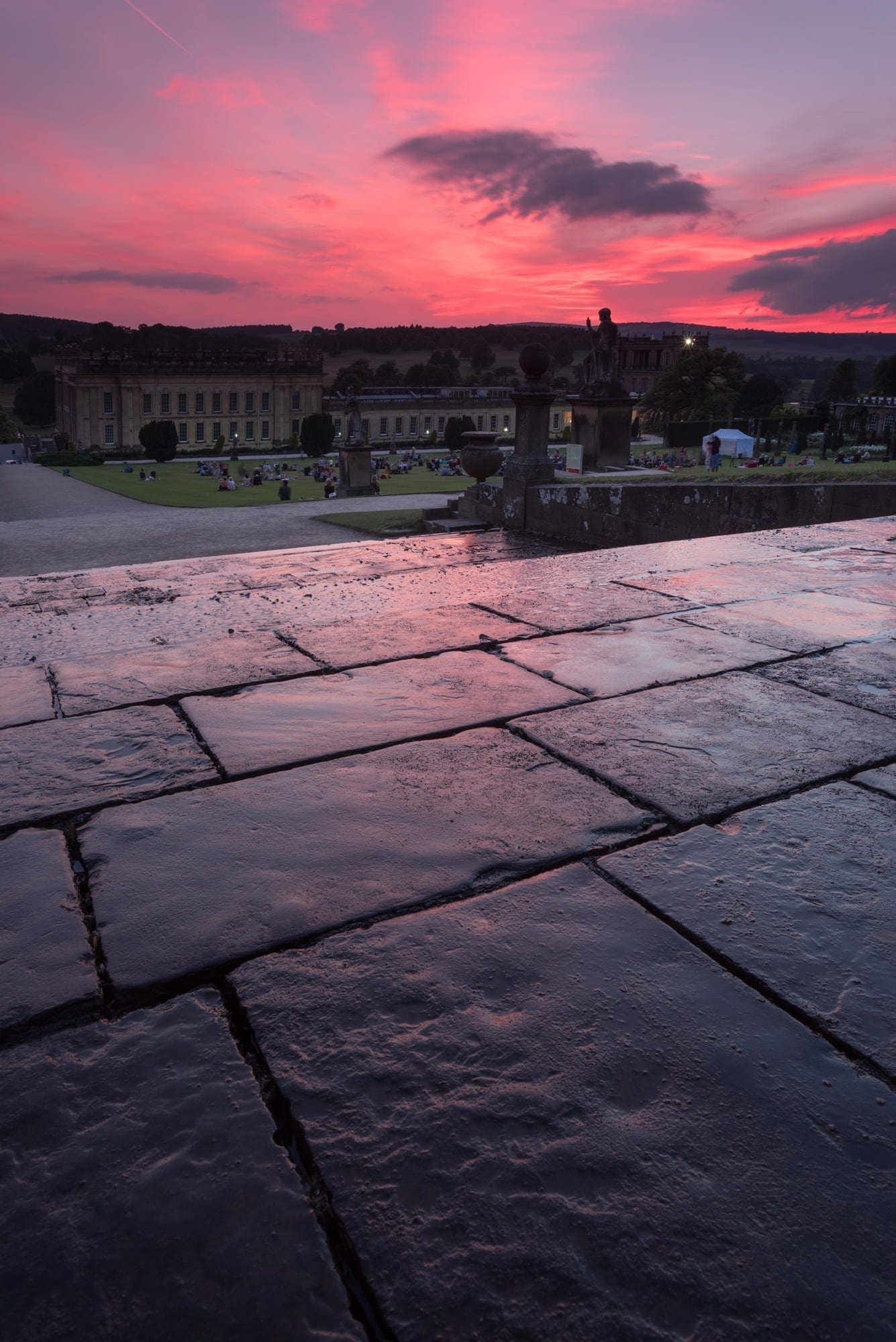 Chatsworth House Cascade Sunset - Peak District Photography