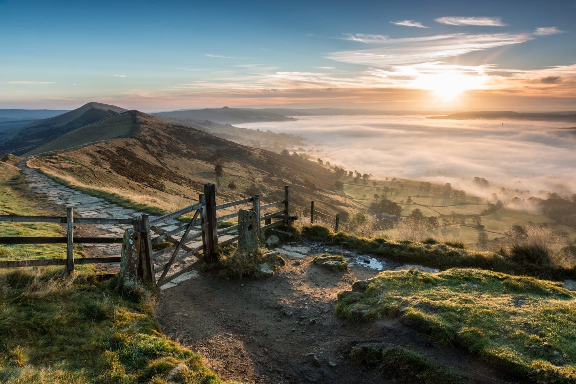 Mam Tor Gate Sunrise - Peak District Photography