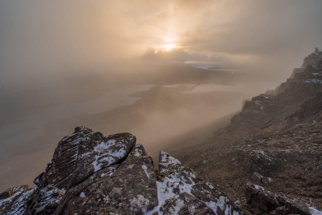 Stac Polliadh (Polly) Breaking Sun - Scotland Photography