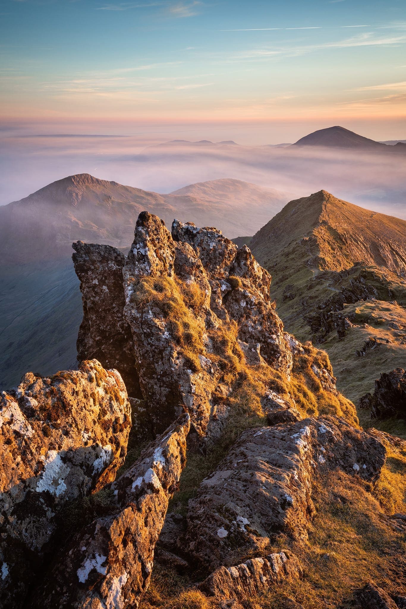 Sunset from the top of Wales - Snowdonia Landscape Photography