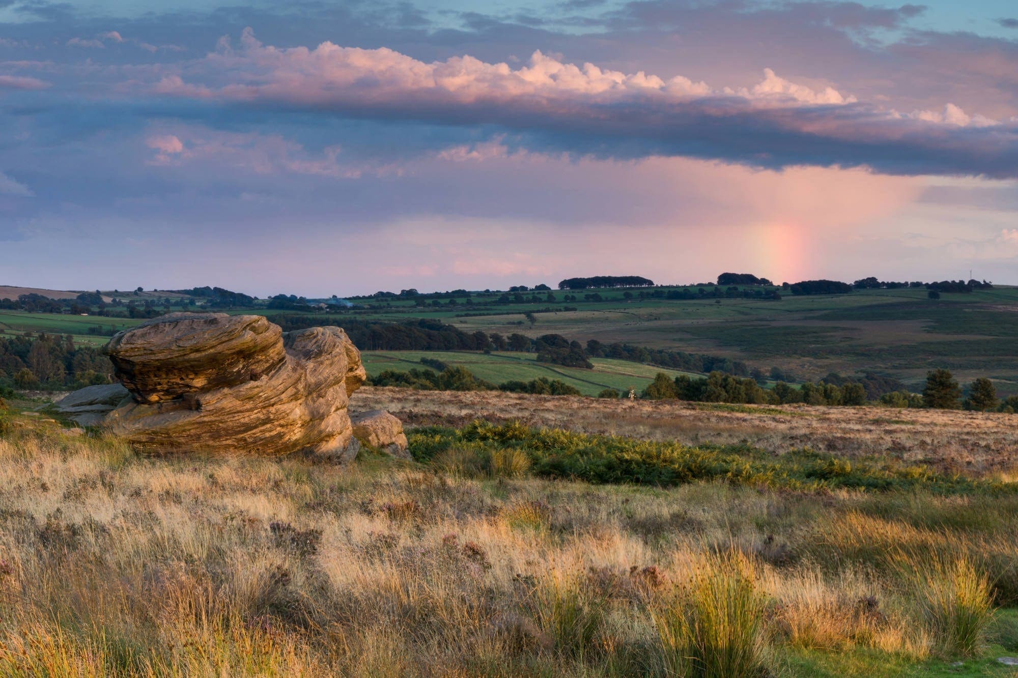 Three Ships on Birchen Edge Sunset - Peak District Photography