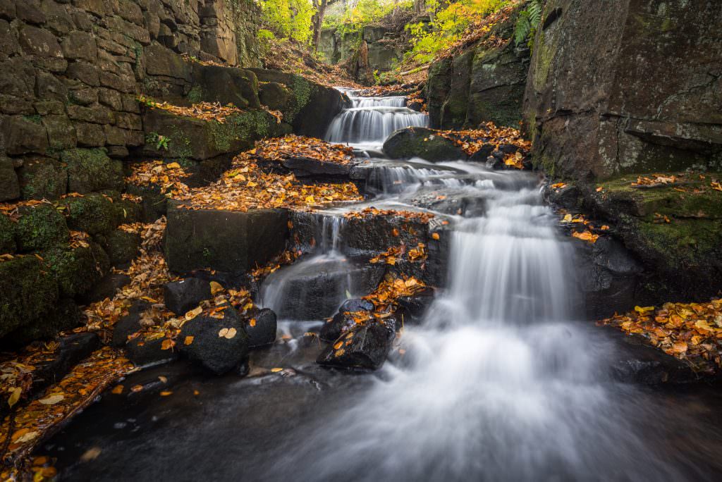 Lumsdale Waterfall Autumn Photography Workshop