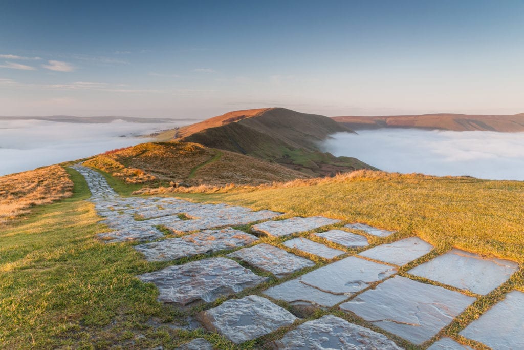 Mam Tor Flagged Path looking towards Rushup Edge - Mam Tor Photography Location Guide