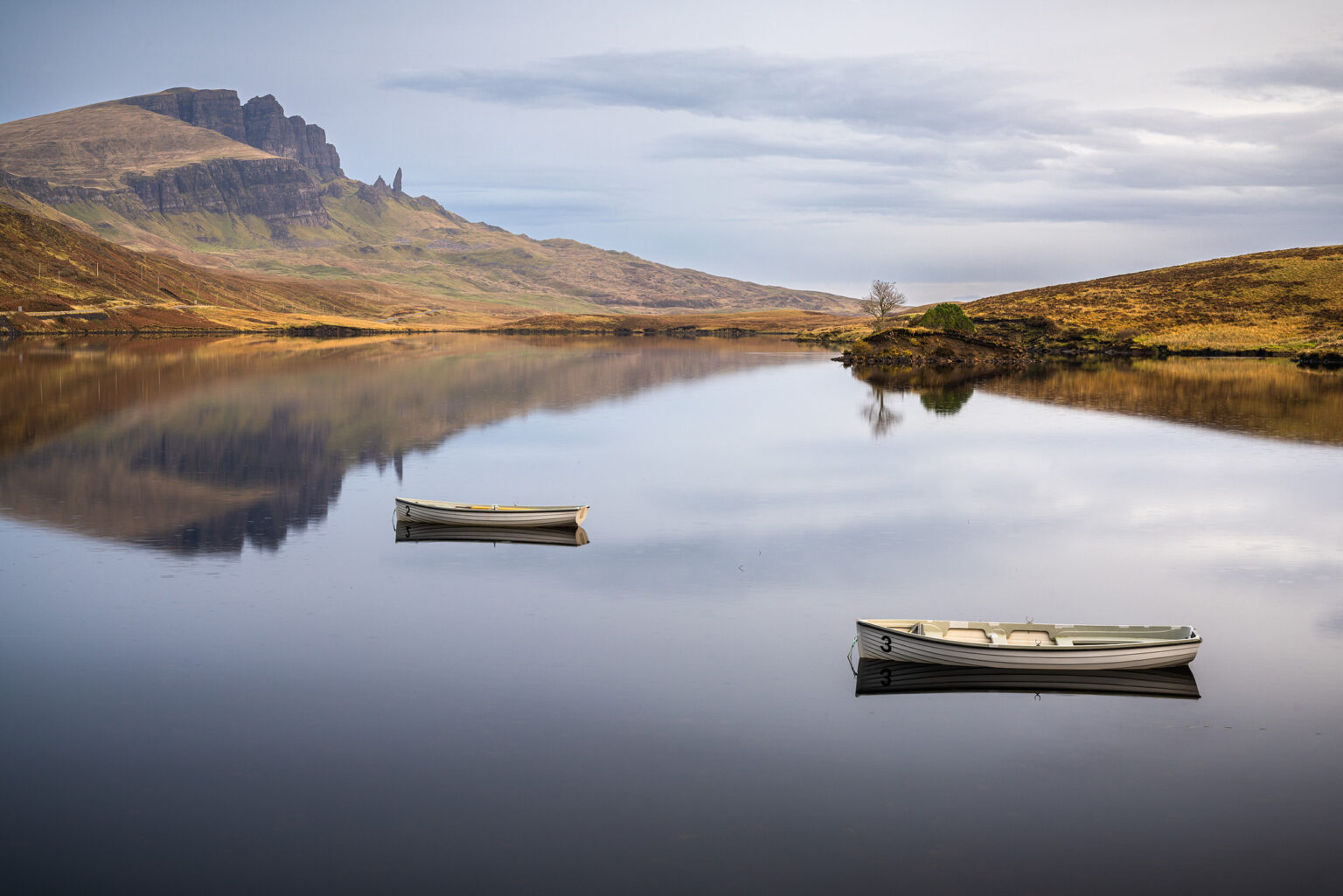 Loch Fada and The Old Man of Storr Reflections - Isle of Skye - Scotland Landscape Photography