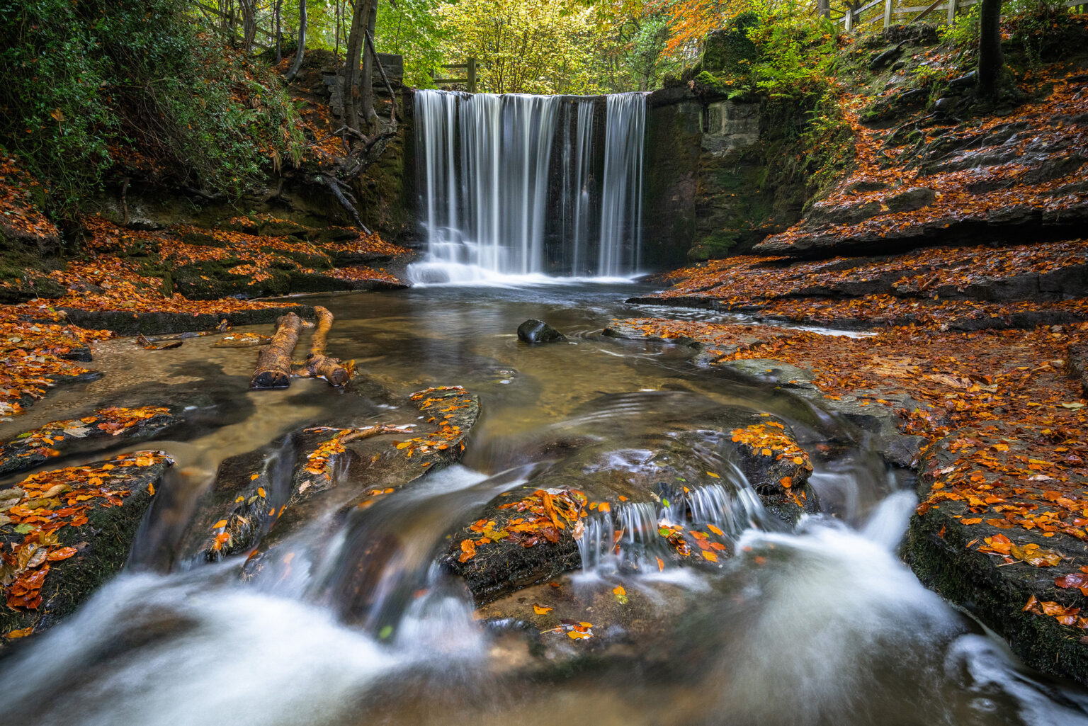 Nant Mill Autumn Waterfall - Wales Landscape Photography