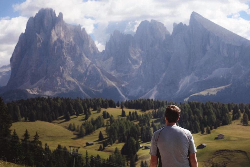 Me looking at the view from Alpe Di Siusi